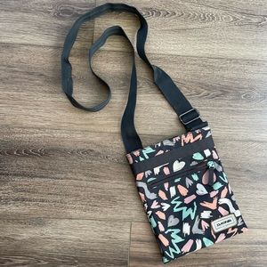 Dakine Multicolor Heart Zippered Crossbody